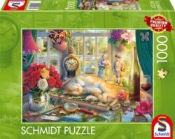 Puzzlezeit mit Katze