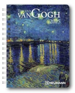 N NEUMANNVERLAGE - Vincent van Gogh 2025 Diary, 16,5x21,6cm, Taschenkalender mit zwölf Bildseiten und Notizseiten, herausnehmbaren Planer, Jahres- und Monatsübersicht und internationales Kalendarium