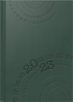 Tageskalender Modell Chefplaner 2023, Kunstleder-Einband Compass grün