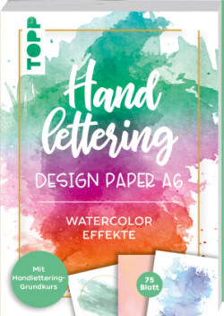 Handlettering Design Paper Block Watercolor-Effekte A6