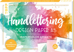 Handlettering Design Paper Block Watercolor-Effekte A5