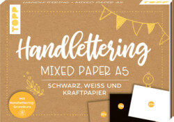 Handlettering Mixed Paper Block - Schwarz, Weiß, Kraftpapier - A5