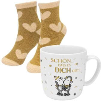 Tasse-Socken-Set Motiv Schön