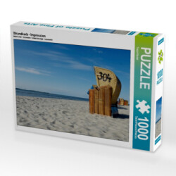 CALVENDO Puzzle Strandkorb - Impression 1000 Teile Lege-Größe 64 x 48 cm Foto-Puzzle Bild von Tanja Riedel