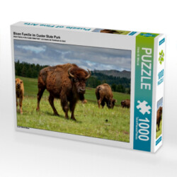 Bison Familie im Custer State Park (Puzzle)