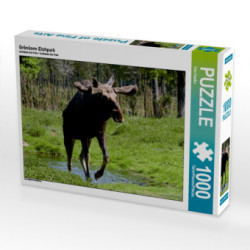 CALVENDO Puzzle Grönåsen Elchpark 1000 Teile Lege-Größe 64 x 48 cm Foto-Puzzle Bild von Udo Haafke