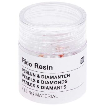 Füllmaterial Perlen, Diamanten und Kügelchen Mix, Roségold, 13,5g