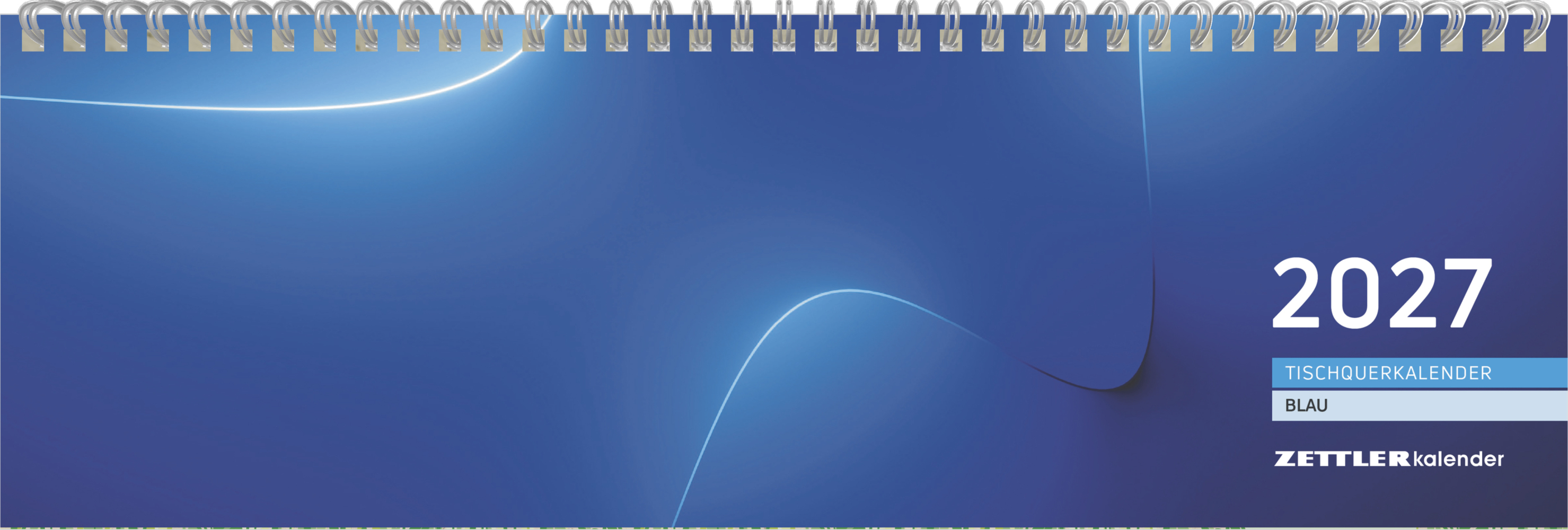 Tischquerkalender 1W/2S blau 2027