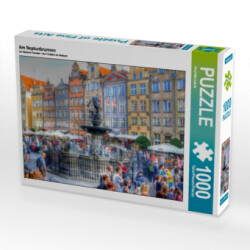 CALVENDO Puzzle Am Neptunbrunnen 1000 Teile Lege-Größe 64 x 48 cm Foto-Puzzle Bild von Paul Michalzik