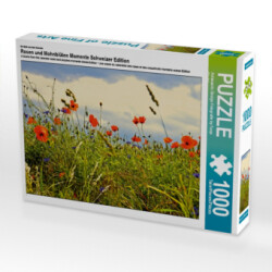 CALVENDO Puzzle Rosen und Mohnblüten Momente Schweizer Edition 1000 Teile Lege-Größe 64 x 48 cm Foto-Puzzle Bild von Avianaarts Design Fotografie by Tanja Riedel