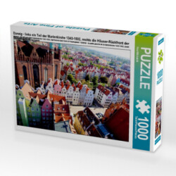 CALVENDO Puzzle Danzig - links ein Teil der Marienkirche 1343-1502, rechts die Häuser-Rückfront der Frauengasse 1000 Teile Lege-Größe 64 x 48 cm Foto-Puzzle Bild von Paul Michalzik