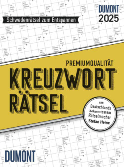 DUMONT - Stefan Heine Kreuzworträtsel 2025 Tagesabreißkalender, 11,8x15,9cm, Rate-Kalender vom Rätselpapst Stefan Heine, mit Schwedenrätsel zum Entspannen, mit Aufsteller und perforierten Seiten