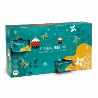 Saatgut Adventskalender "Bienen-Freund" BIO - 24 x Blumen und Kräutersamen