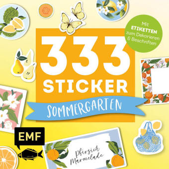 333 Sticker - Sommergarten: Küchen-Etiketten und Aufkleber mit beschreibbarer Oberfläche