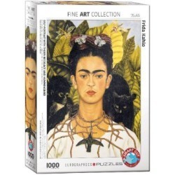 Selbstbildnis mit Dornenhalsketten und Kolibri (Puzzle)