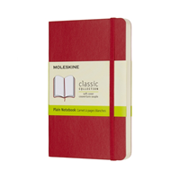 Moleskine Scarlet Red Pocket Plain Notebook Soft