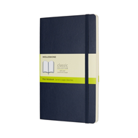 Moleskine Sapphire Blue Large Plain Notebook Soft