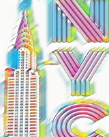 Rainbow Chrysler Building Writing Drawing Journal