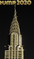 Trump-2020 iconic Chrysler Building Sir Michael writing Drawing Journal.