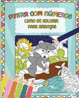 Pintar com numeros Livro de colorir para criancas