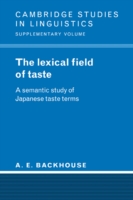 Lexical Field of Taste A Semantic Study of Japanese Taste Terms