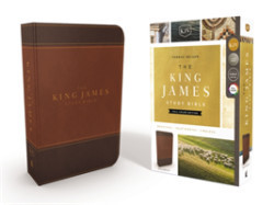 KJV, The King James Study Bible, Leathersoft, Brown, Red Letter, Full-Color Edition