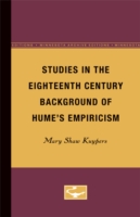 Studies in the Eighteenth Century Background of Hume's Empiricism