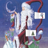 Santa and the Moon advent calendar (with stickers)