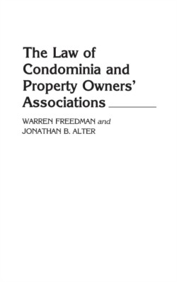 Law of Condominia and Property Owners' Associations