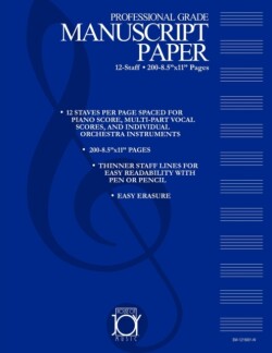 House of Joy Music Deluxe 12-Staff Manuscript Paper