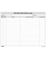 5S: 30 Day Action Log