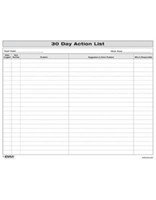 30 Day Action List