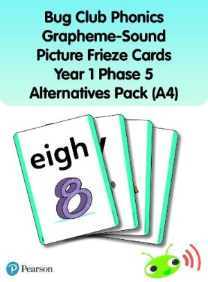 Bug Club Phonics Grapheme-Sound Picture Frieze Cards Year 1 Phase 5 alternatives (A4)