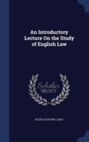 Introductory Lecture on the Study of English Law