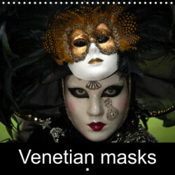 Venetian masks (Wall Calendar 2023 300 × 300 mm Square)
