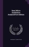 Semi Micro Qualitative Analysisfirst Edition