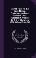 Factor Table for the Sixth Million, Containing the Least Factor of Every Number Not Divisible by 2, 3, or 5 Between 5,000,000 and 6,000,000