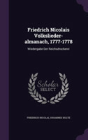 Friedrich Nicolais Volkslieder-Almanach, 1777-1778