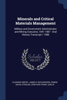 MINERALS AND CRITICAL MATERIALS MANAGEME