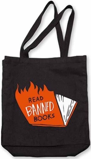 Banned Books Tote (flames)