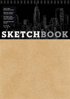 Sketchbook 7 x 10" Fliptop Landscape Kraft Spiral Hardcover Mixed Media Sketchbook for Drawing
