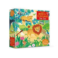 Usborne Book and 3 Jigsaws: The Zoo