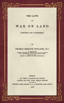 Laws of War on Land (1908)