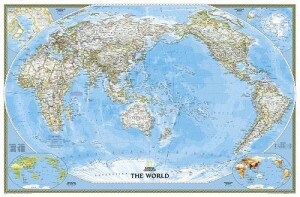World Classic, Pacific Centered, Enlarged &, Laminated