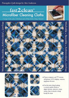 fast2clean (TM) Pineapple Quilt Microfiber Cleaning Cloths