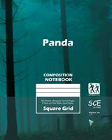 Panda Square Grid, Quad Ruled, Composition Notebook, 100 Sheets, Large Size 8 x 10 Inch Dark Forest II Cover