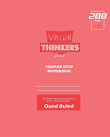 Visual Thinkers (Lite) Square Grid, Quad Ruled, Composition Notebook, 100 Sheets, Large Size 8 x 10 Inch Pink Cover