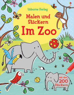 Malen und Stickern: Im Zoo