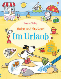 Malen und Stickern: Im Urlaub