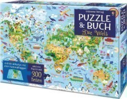 Puzzle & Buch: Die Welt